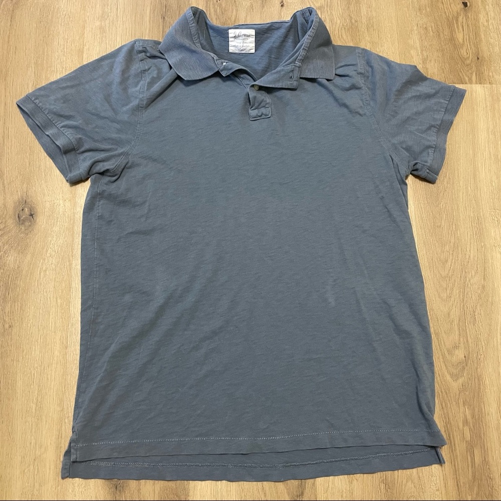 J. Crew Blue Polo Short Sleeve Shirt in Size Large